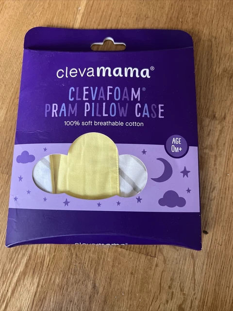 ClevaMama Kinderwagen Kissenhülle, Ersatz in 100 % weicher Baumwolle - grau, 22x31 cm