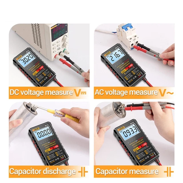 Nuovo Multimetro Digitale Portatile 6000 Conteggio ABS LCD Retroilluminazione