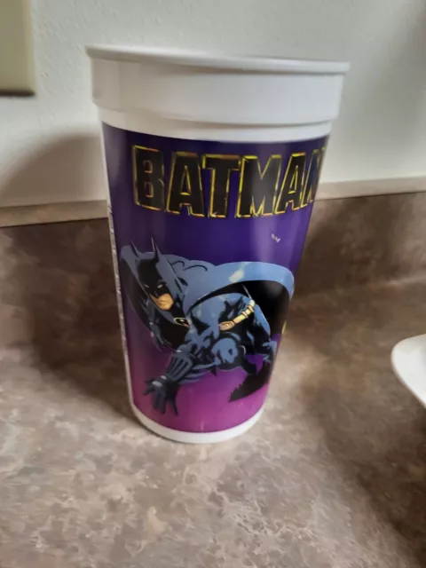 Batman Movie Taco Bell Plastic Purple Collector Cup Pepsi 1989