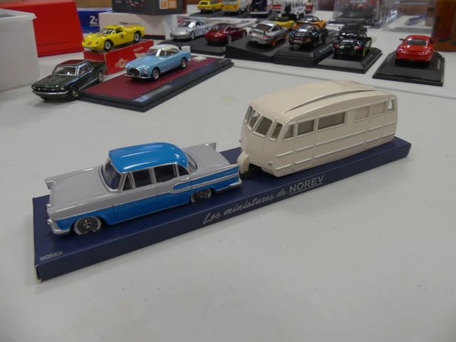 Norev (CL5712) Simca Vedette Chambord avec caravane Henon - 1/43e Norev (CL5712) Simca Vedette Chambord avec caravane Henon - 1/43e