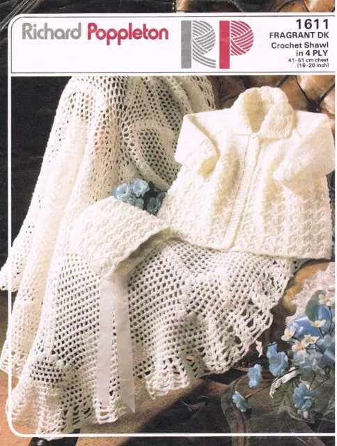 Baby Shawl /  Blanket, Hat & Coat / Cardigan Knitting Pattern In Dk & 4 Ply.