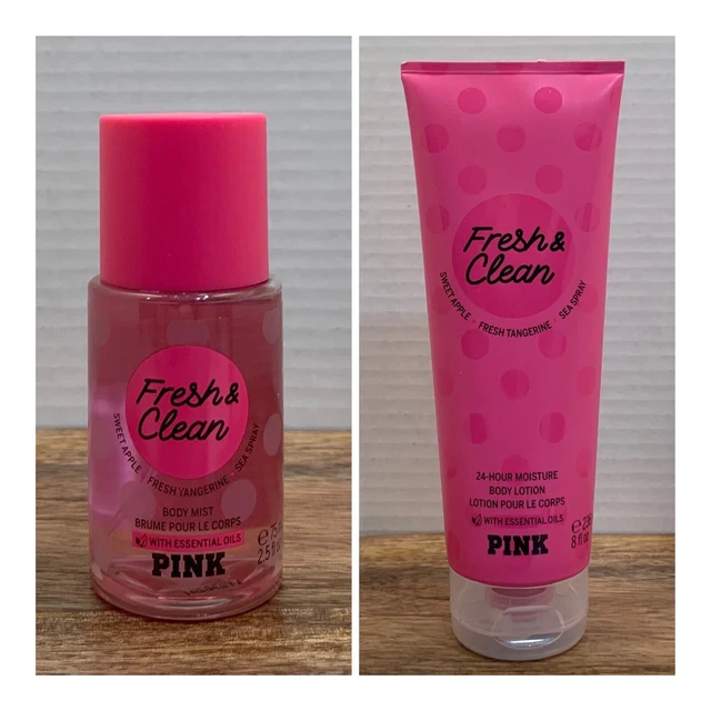 Victoria's Secret PINK Fresh & Clean Body Mist and Body Lotion