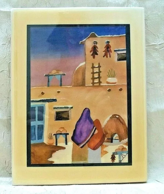 Lawrence Vargas 1993 Southwest Artwork Hand Signed on back 6" x 8" Glazed Tile