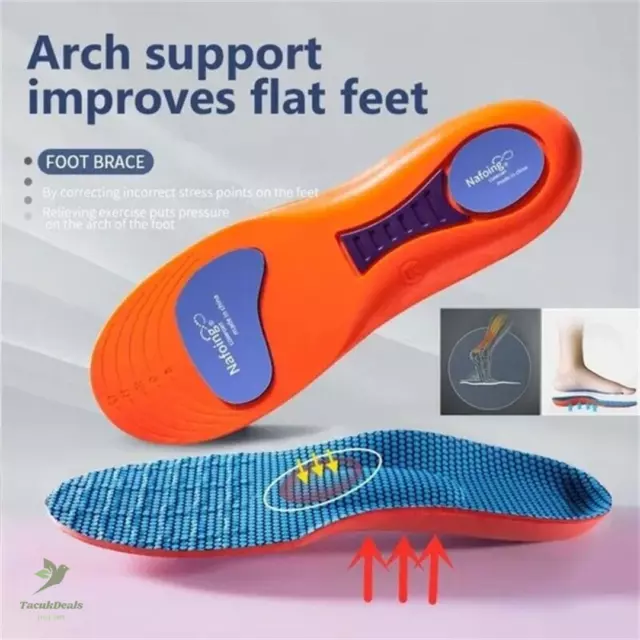 Orthotic Insoles for Arch Support Plantar Fasciitis Flat Feet Back & Heel Pain