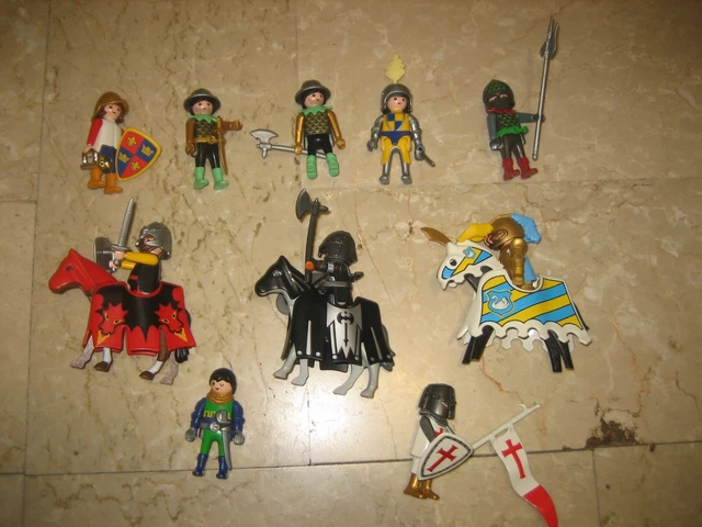 Lot De 47 Figurines Chevaliers Playmobil Avec Chevaux – Occasion Pour Collection