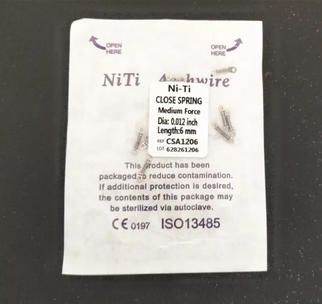 6/9/12mm 10 Pieces Dental Orthodontics Niti Alloy Closed Coil Spring 010/012