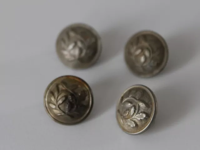 Lot 4  Petits  Boutons Metal Decor Branches Floral Medecine #79