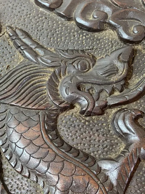 Antique Huge Chinese Hand Carved Dragons Box An Amazing Very Old Art. 3