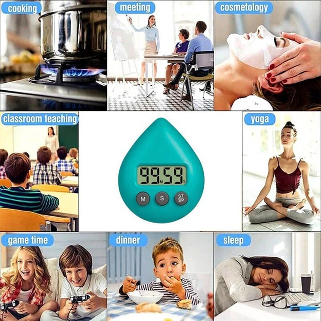 Despertador de cocina programable multifunción de tres colores con alarma y temporizador