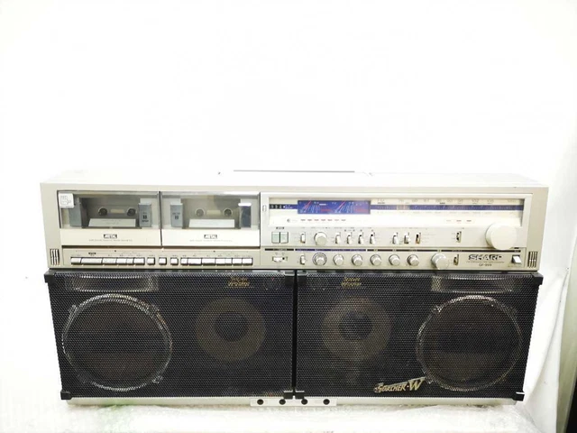 SHARP GF-999 THE SEARCHER-W Stereo Cassette Deck non funzionante 