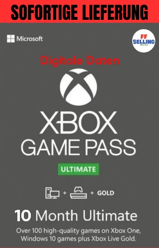 XBOX Game Pass Ultimate + XBOX LIVE GOLD– 10 Monate - Digitale Daten - Sofort
