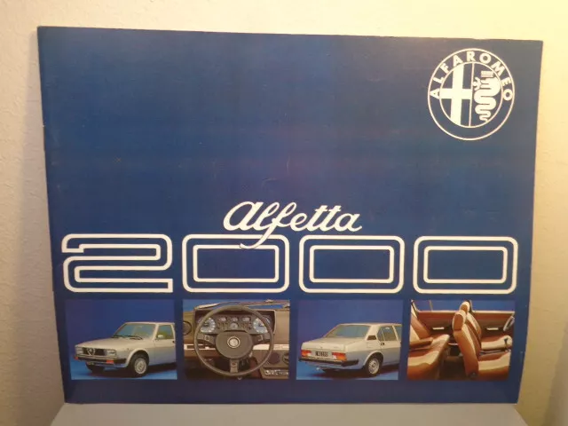 Vintage Alfa Romeo Alfetta 2000 Sales Brochure / Catalog Mint Condition