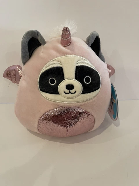 Kellytoy Squishmallows 7.5" Rocky The Raccoon In Alicorn Costume Soft Plush