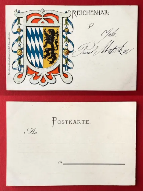 Heraldik Litho AK REICHENHALL 1896 Wappen   ( 107172