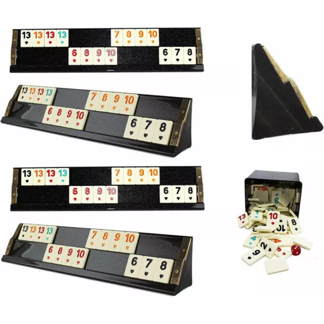 Juego de fichas tradicionales, juegos de cubos Rummy, juego de viaje, color...