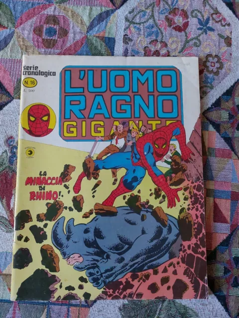 L’ Uomo Ragno Gigante Serie Cronologica Editoriale Corno N. 16 Del 1977