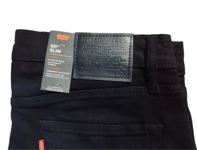 Levi's original 511 Men's Slim Levis fit Jeans Black Levis 04511-1907 3