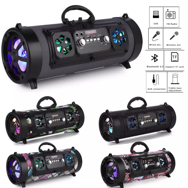 New Portable Wireless LED Bluetooth Speaker, Stereo Speaker, Bass Subwoofer UK 2