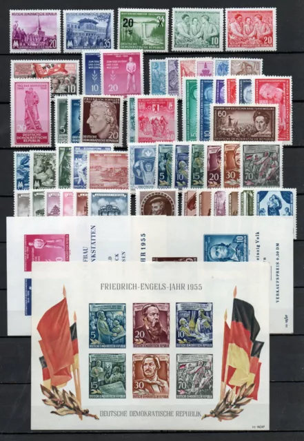 DDR Top Jahrgang 1955 mit Blöcken 11/12/13 1A postfrisch