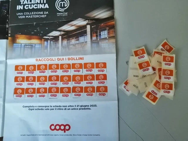 LOTTO 71 BOLLINI COOP MASTERCHEF TALENTI IN CUCINA Collezione Marzo-Giugno 2023
