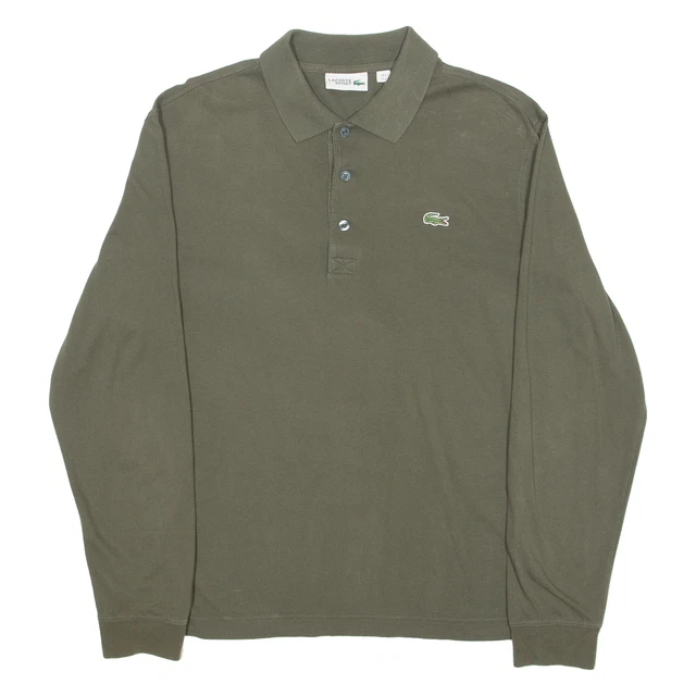 Lacoste long sleeve polo khaki online