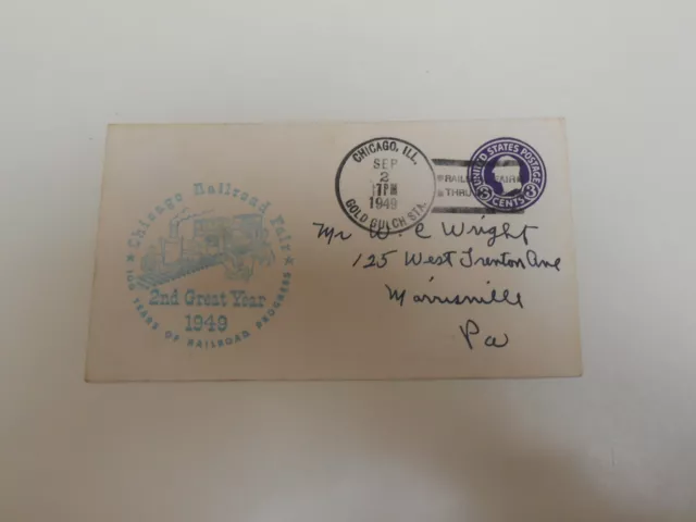1942 2nd Year Chicago Railroad Fair-Gold Gulch Station Cancellation