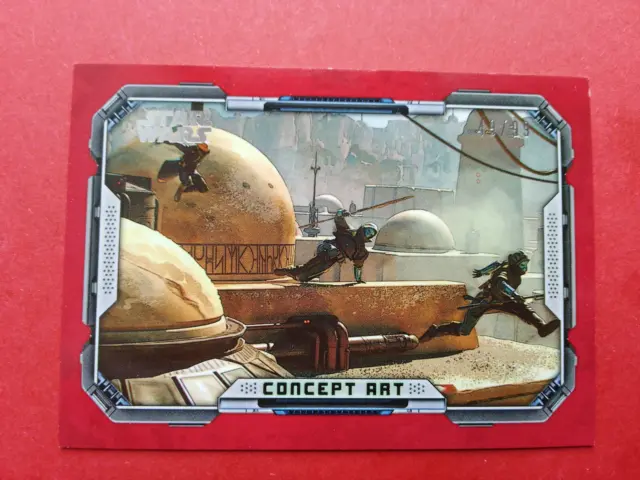 Star Wars Topps The Book Of Boba Fett red parallel concept carte numérotée 49/99