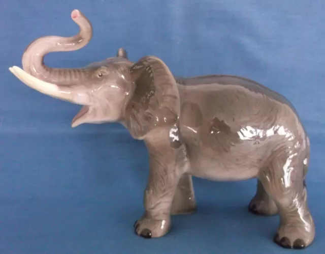 Vintage Melba Ware Elephant Large China Gloss Finish Figure Animal Wildlife Rare