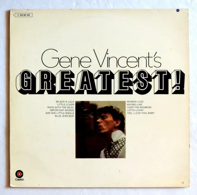 ROCKABILLY,ROCK & ROLL // GENE VINCENT greatest ! (1969) 33T-LP-DUOPHONIC (GERM)