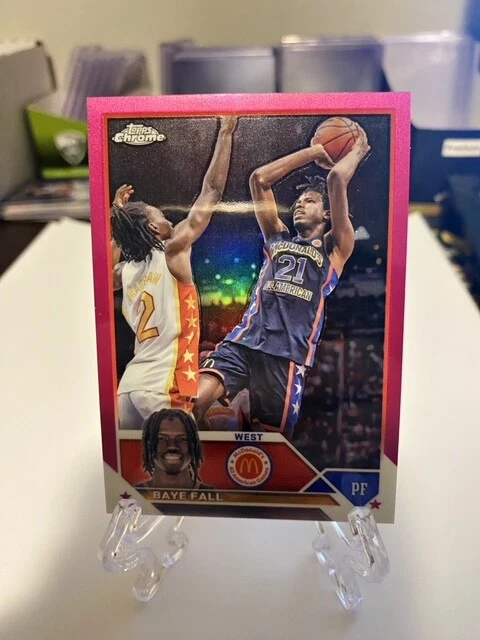 Baye Fall 2023 Topps McDonalds Basketball Pink /150 RC Arkansas