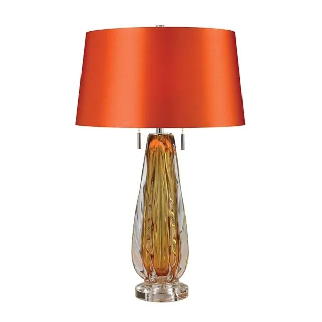 Elk Home Modena Free Blown Glass 2-Light Table Lamp, Amber - D2669