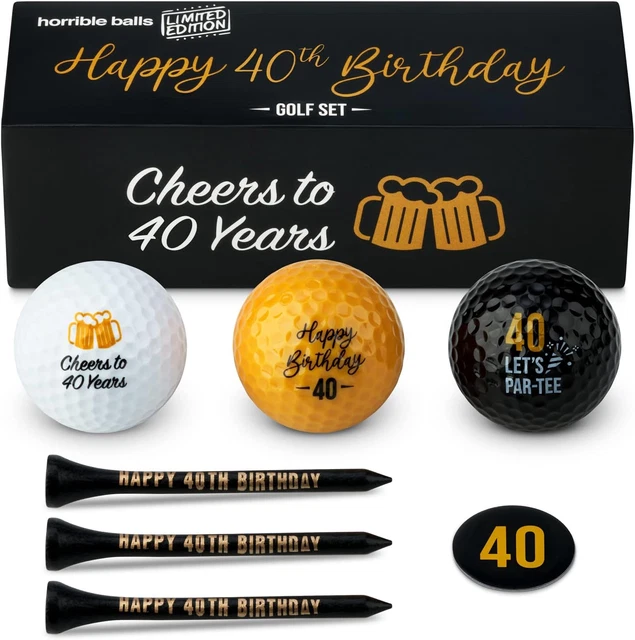 Set regalo compleanno palline da golf orribili - 40° 50° 60° 70° - perfetta novità