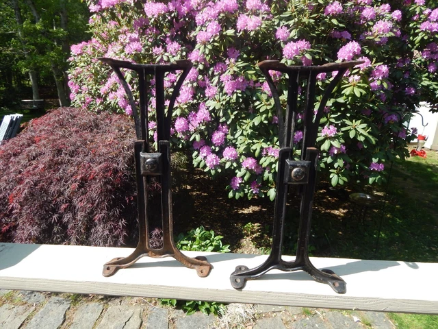Antique  Chandler Adjustable Cast Iron Table Desk Legs Design Pat. June 29/97