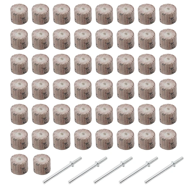 50pcs Abrasive Flap Wheel 80-600Grit Aluminum Sanding Flap Wheel For Polishing.