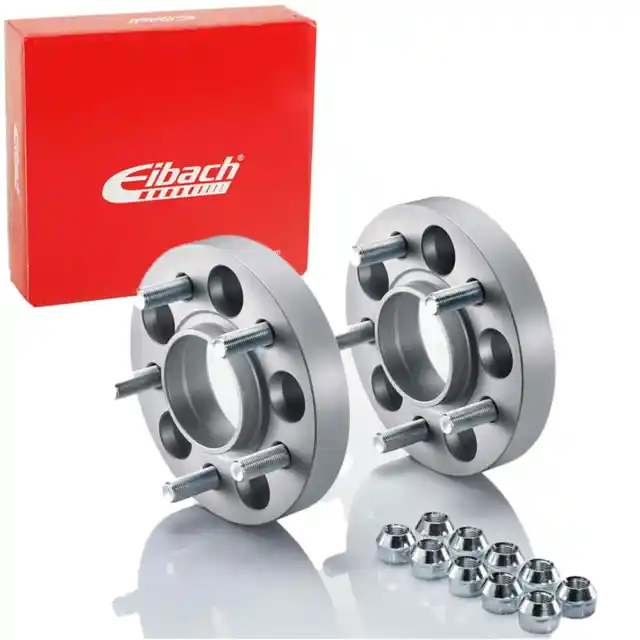 EIBACH PRO-SPACER 50mm SPURVERBREITERUNG SILBER 2x25mm SPURPLATTEN LK:5x114,3mm