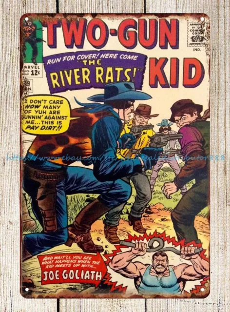 reproductions for sale Two-Gun Kid 1966 metal tin sign