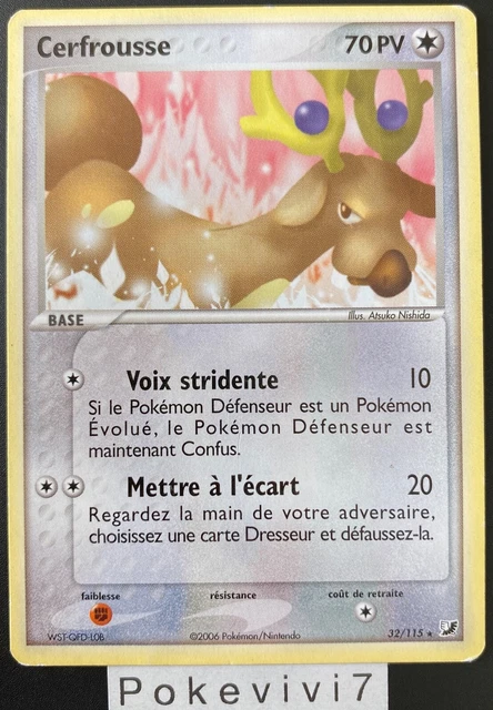 Carte Pokemon CERFROUSSE 32/115 Rare Bloc EX Forces Cachées FR OCCASION