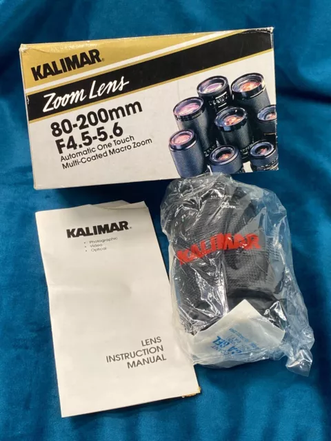 Kalimar 80-200mm f4.5-5.6 Pentax PKA/KR Camera Lens Mint Never Used in Box