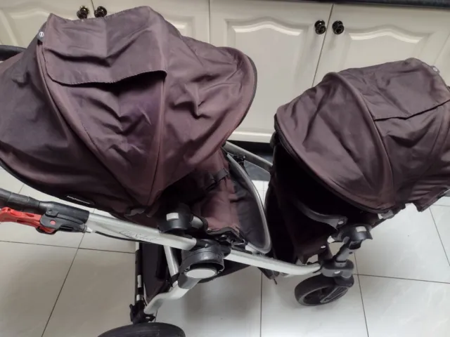 Baby Jogger City Select Pram. Double Pram with tray In Black.