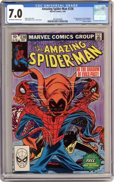 Amazing Spider-Man #238A Tattooz Included CGC 7.0 1983 4016558004 1st Hobgoblin