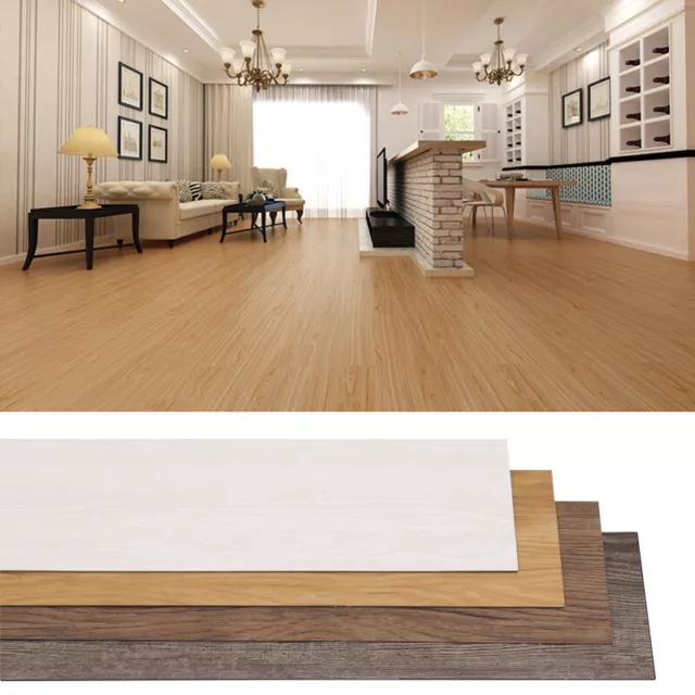 5.02m² Vinyl Flooring Plank Adhesive Floor Tiles 36 Panels Wood Effect Planks UK 2