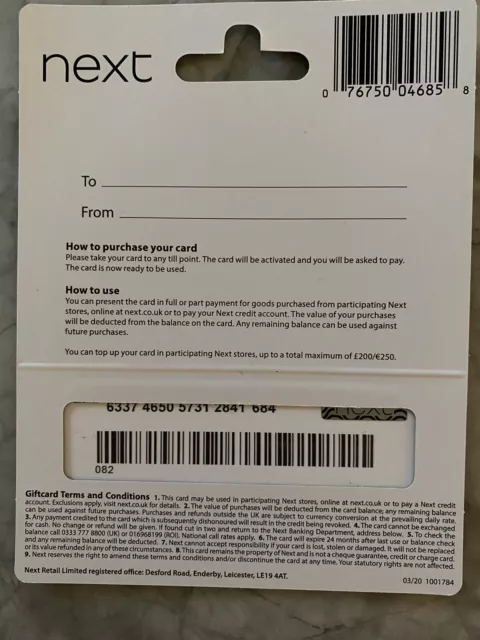 Next £20 Giftcard - 2