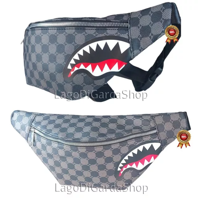 MARSUPIO DONNA UOMO unisex denti bocca grande big comoda