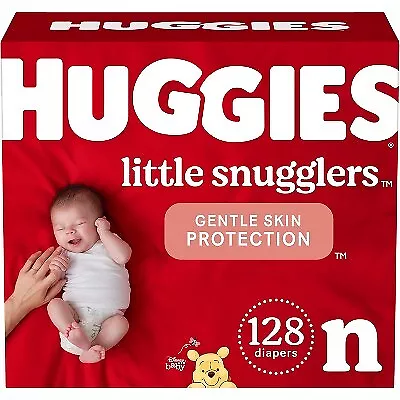 Huggies Little Snugglers Diapers Giant Pack - Size Newborn (128ct)