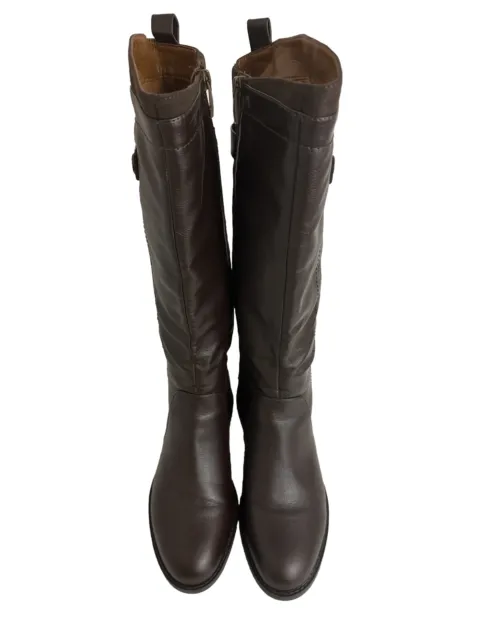 New Franco Sarto Womens Brown Leather Knee-High Tall Riding Boots Sz 9.5 M