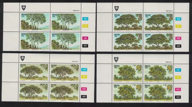 Venda Indigenous Trees 3rd series 4v Blocks of 4 1984 MNH SG#95-98