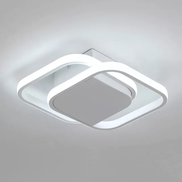 24W Plafoniera Moderna LED Luce Bianco Lampada a Soffitto Quadrata Bagno Cucina