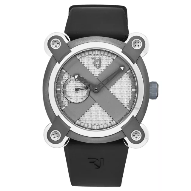 Romain Jerome Hombres Moon Invader Esfera Gris Negro Goma Tira RJ.M.AU.IN.020.01