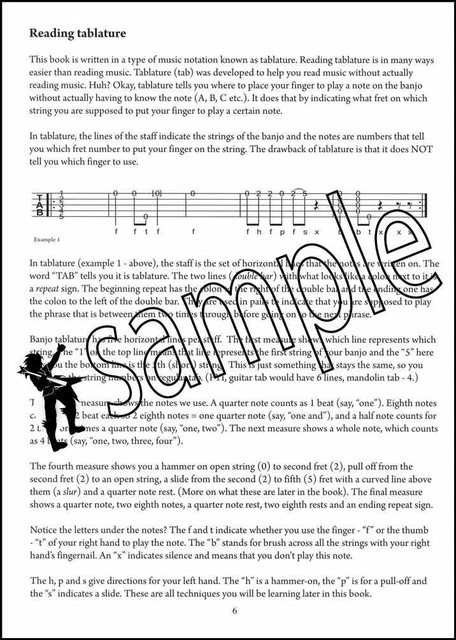 First Lessons Clawhammer Banjo TAB Music Book and Audio Learn How To Play Method 2
