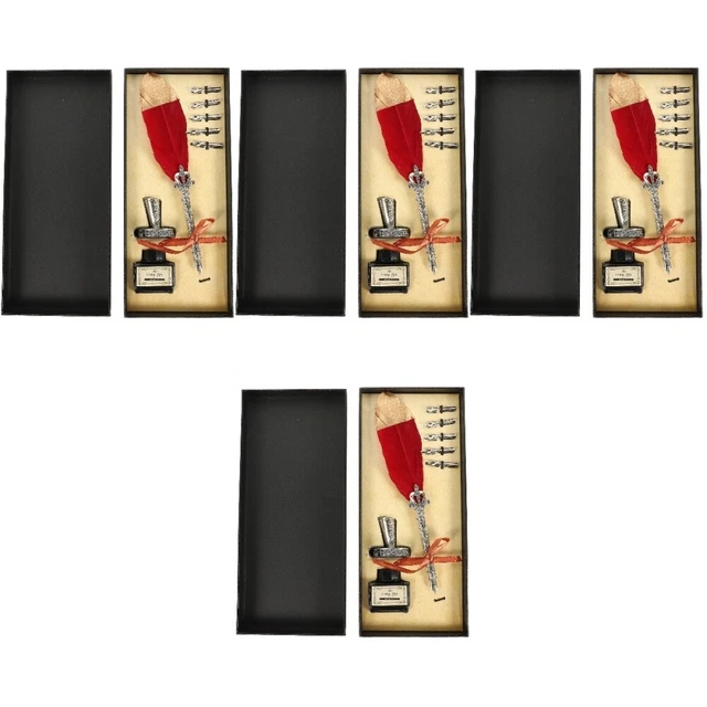 4 juegos Vintage Quill Pluma Pluma Kit de escritura Pluma Praxis Pluma Pluma Pluma Pluma Pluma Pluma Praxis Pluma Pluma Pluma Pluma Pluma Pluma Pluma